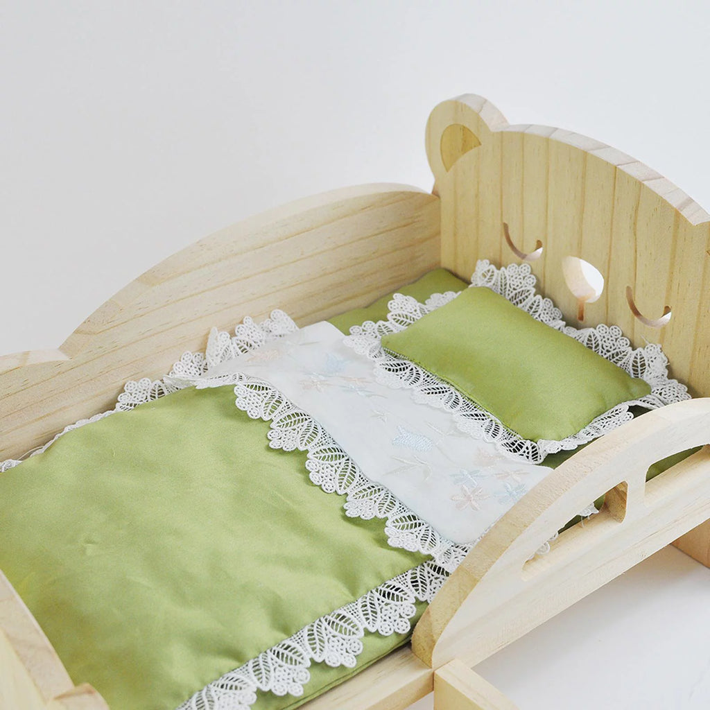 Miniature Wooden Doll Bed with Stairs M673