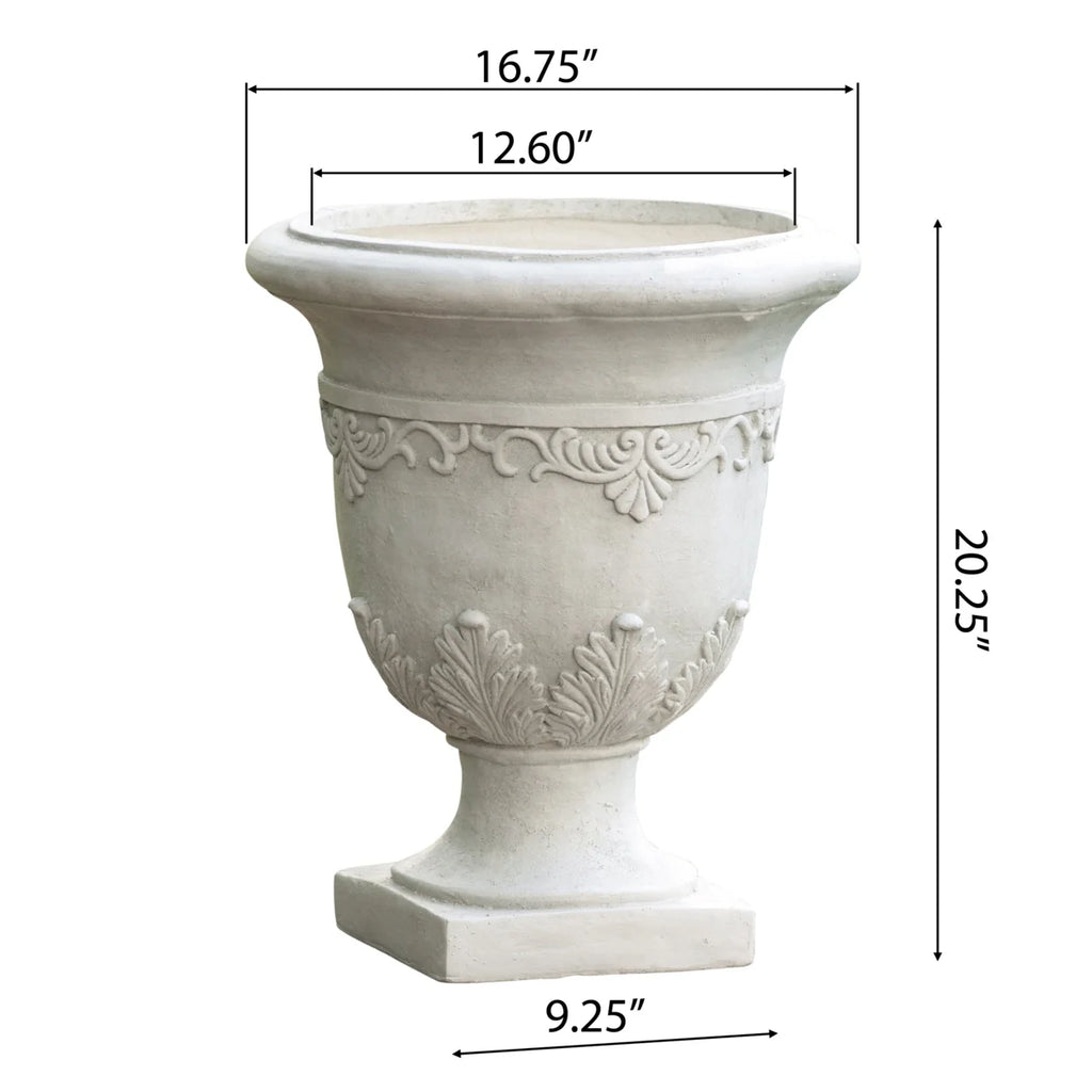 White Stone Planter E606679