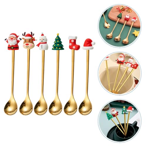 Stainless Steel Christmas Spoon Set 6 Pack A7652