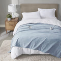 Queen Fleece Ultra Soft Electric Heated Blanket Dusty Blue G416