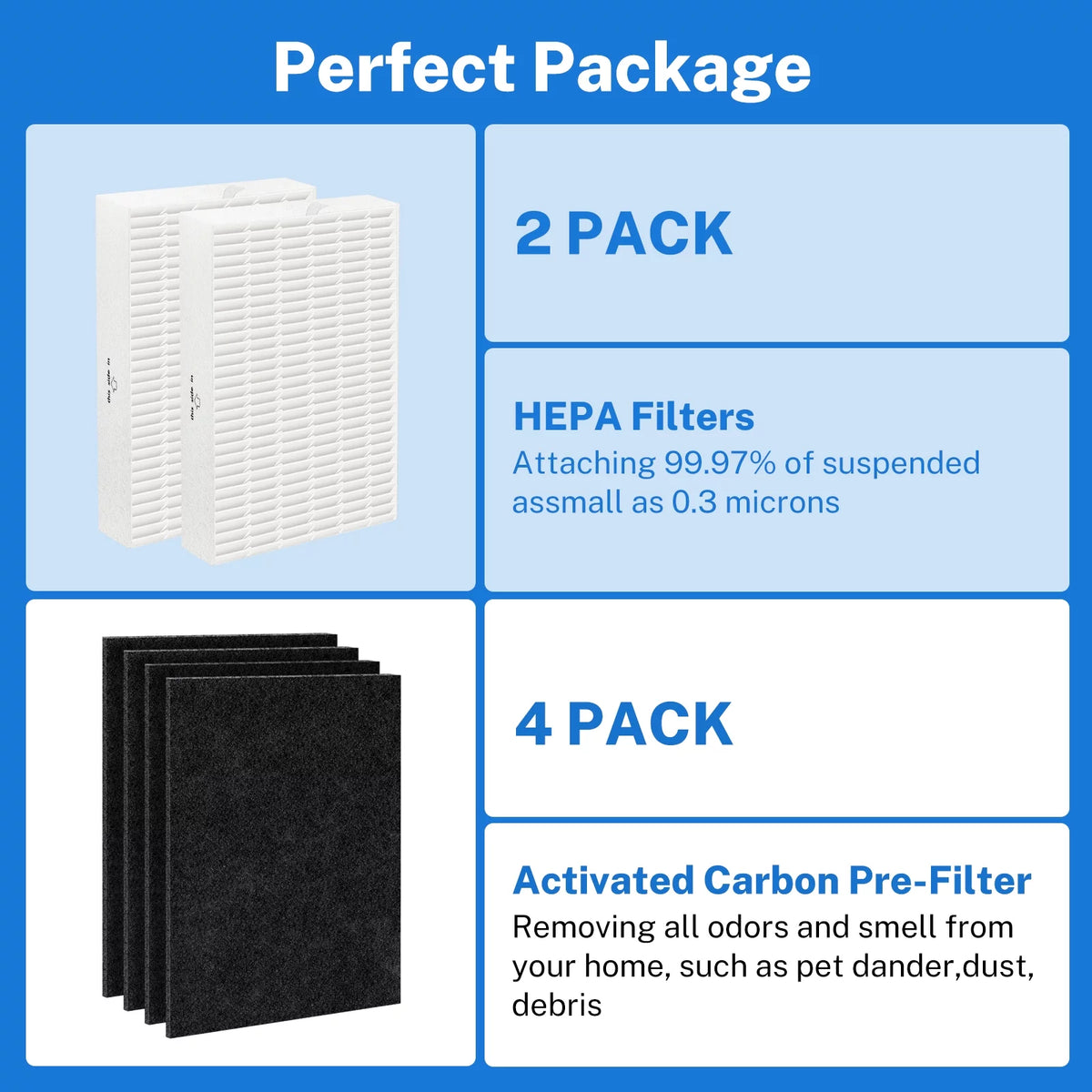 HEPA Replacement Filter R with 4 Carbon Pre-Filters J452