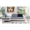 Gray Fabric Sectional with Left Facing Chaise G13383