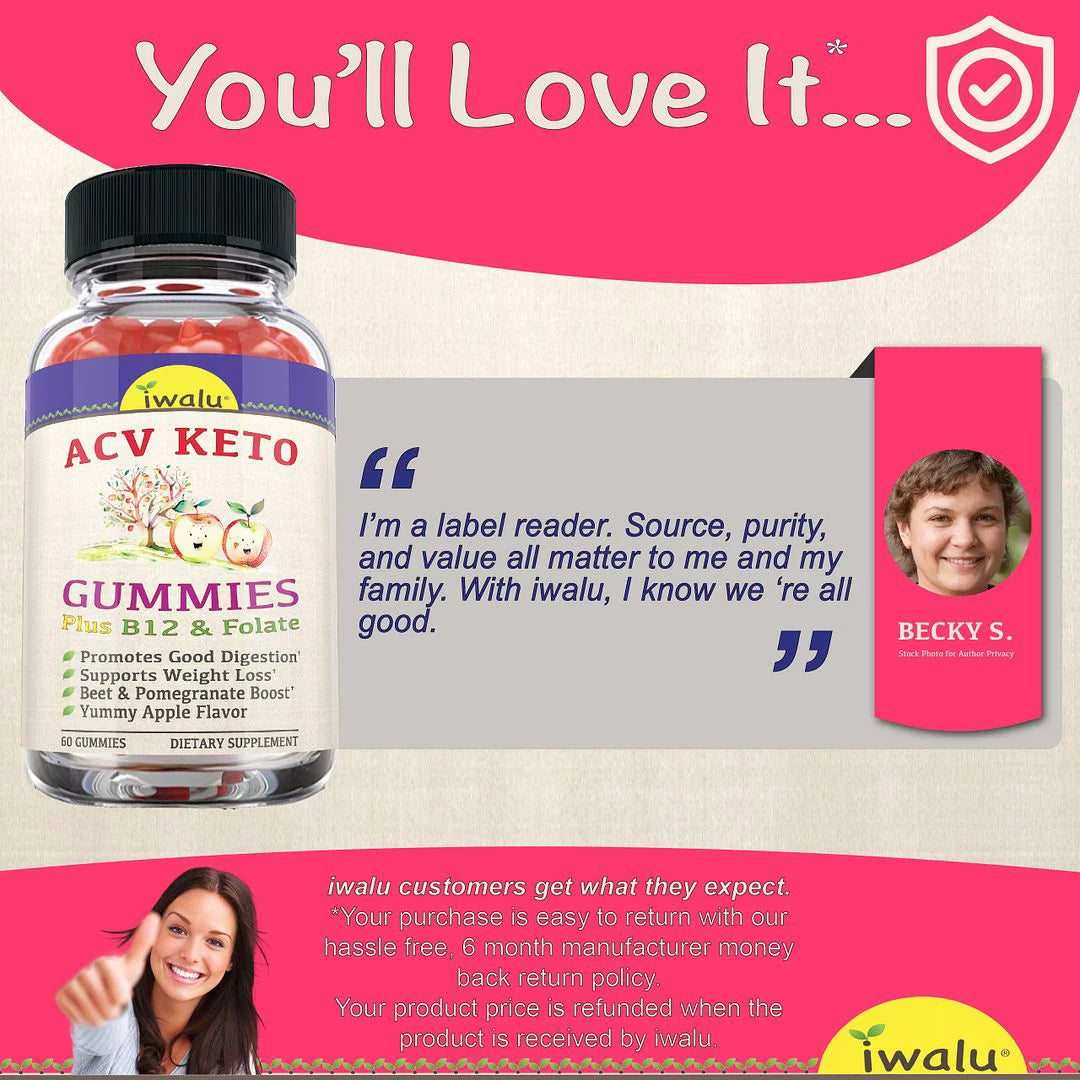 Keto ACV Gummies Digestive Supplement 60 CT L7609