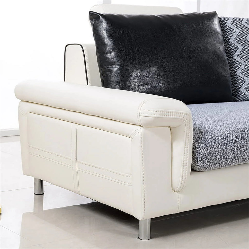 Gray Fabric Sectional with Left Facing Chaise G13383
