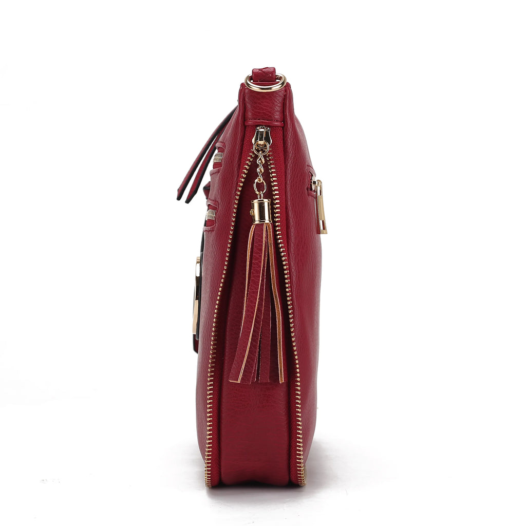 Faux Leather Expandable Crossbody Bag E266