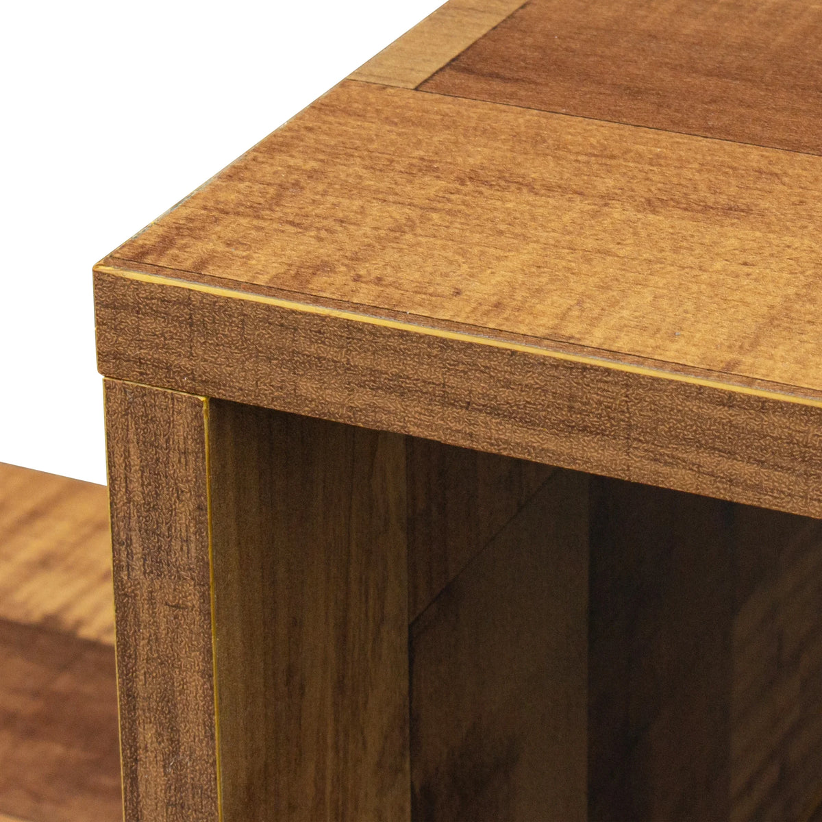 Oak L Shape Bookcase TV Stand F22277