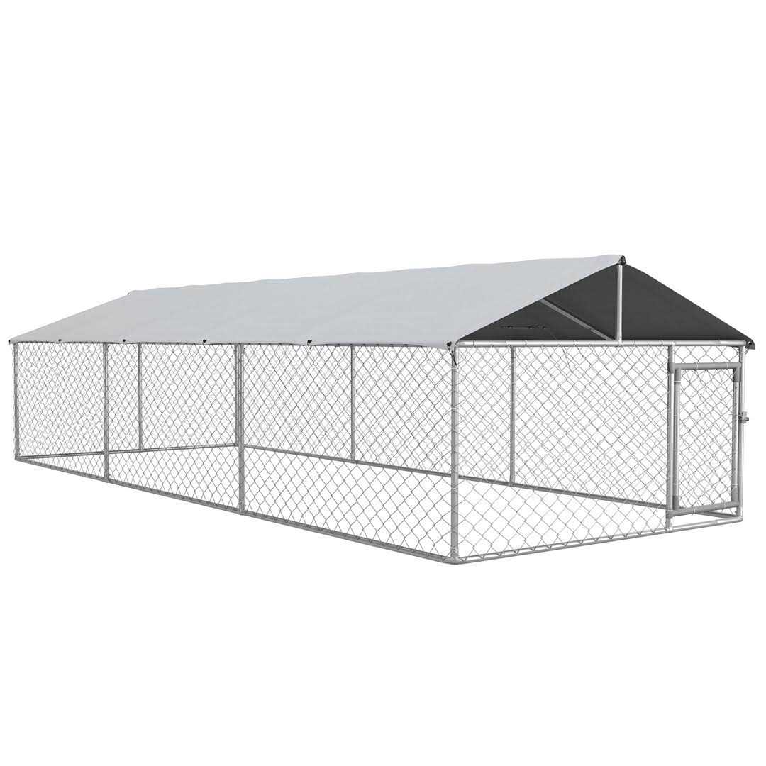 Large Outdoor Dog Kennel with Waterproof UV Resistant Roof N945010