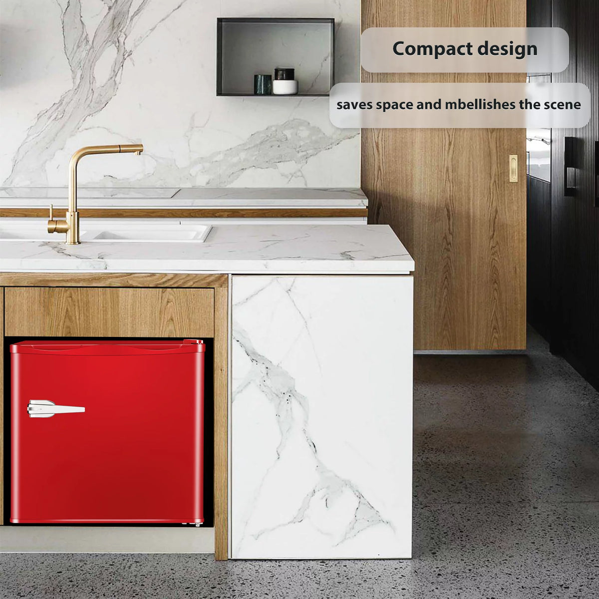 Mini Upright Freezer 1.2Cu.ft Red P61626