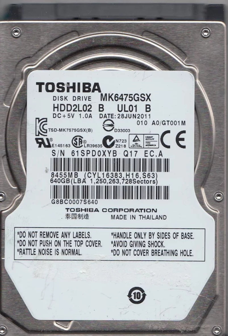 640GB SATA 2.5 Hard Drive N992