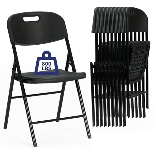 10 Pack 800 LBS White Folding Chairs P724