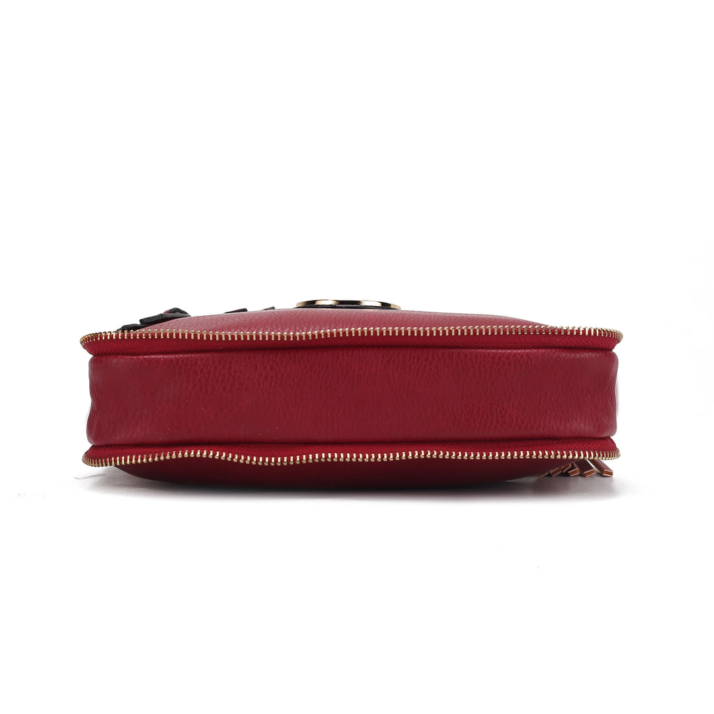 Faux Leather Expandable Crossbody Bag E266