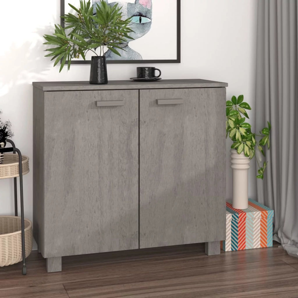 Wooden Sideboard with 2 Doors Pine Wood Storage Cabinet T3261