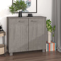 Wooden Sideboard with 2 Doors Pine Wood Storage Cabinet T3261