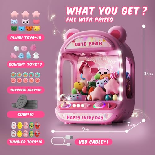 Claw Machines for Kids, Mini Vending Machines with Candy Dispenser L261239