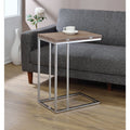 Weathered Oak and Chrome Side Table T40720
