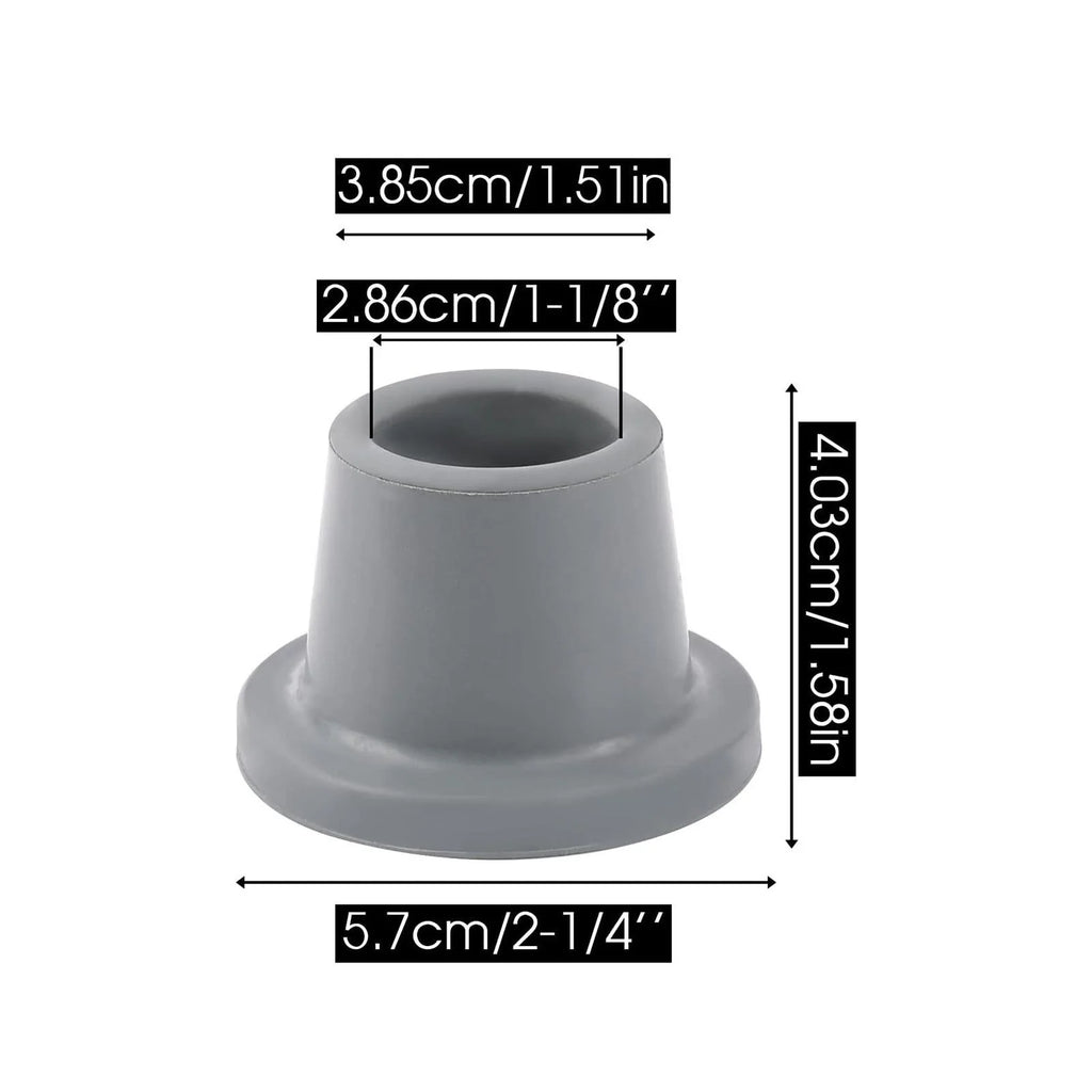 8x Shower Chair Feet Gray Rubber P71747