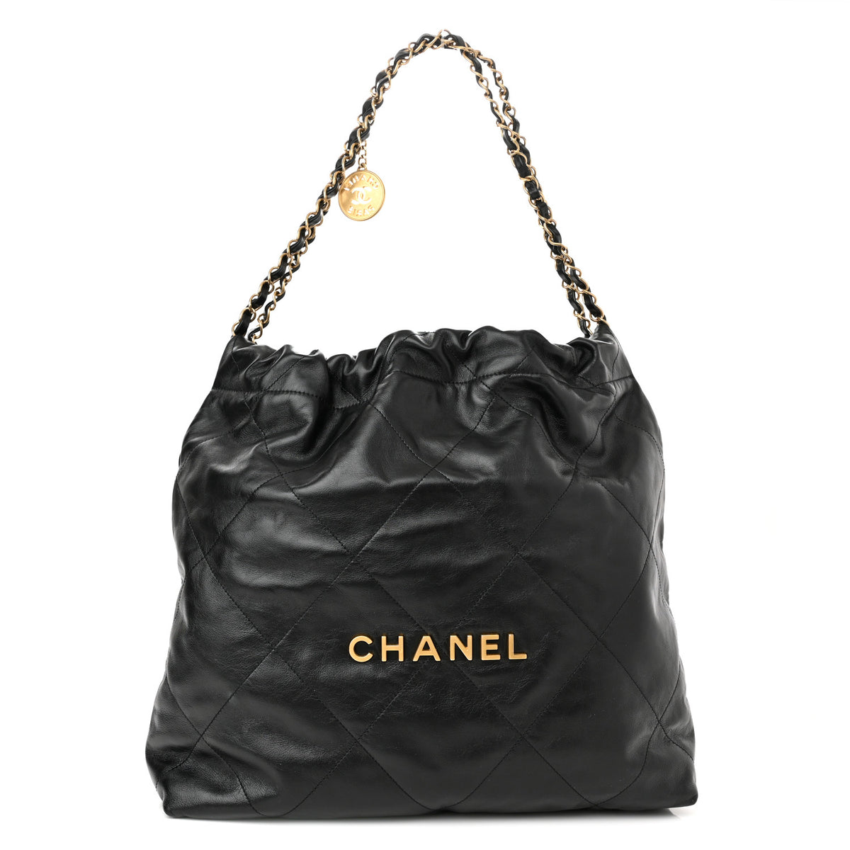 Quilted Calfskin Black Bag V97486