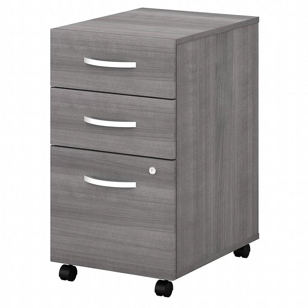 3 Drawer Mobile File Cabinet in Platinum Gray F48399