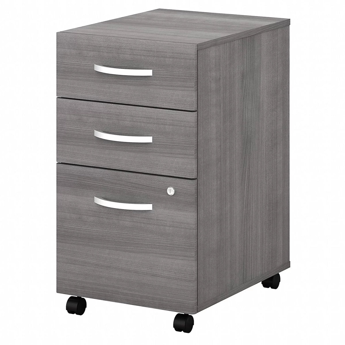3 Drawer Mobile File Cabinet in Platinum Gray F48399