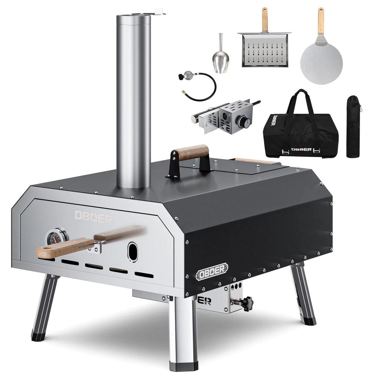 16" Gas & Wood Fired Stainless Steel Pizza Oven O285535