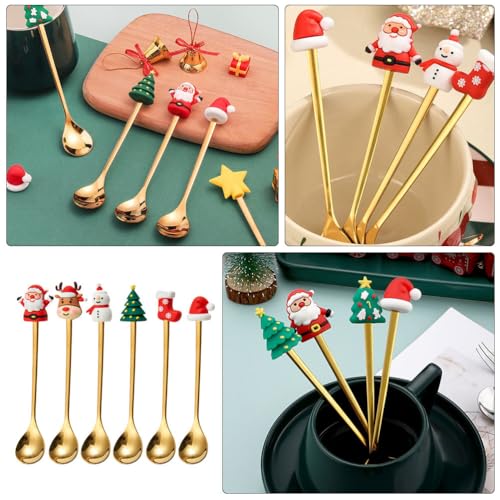 Stainless Steel Christmas Spoon Set 6 Pack A7652