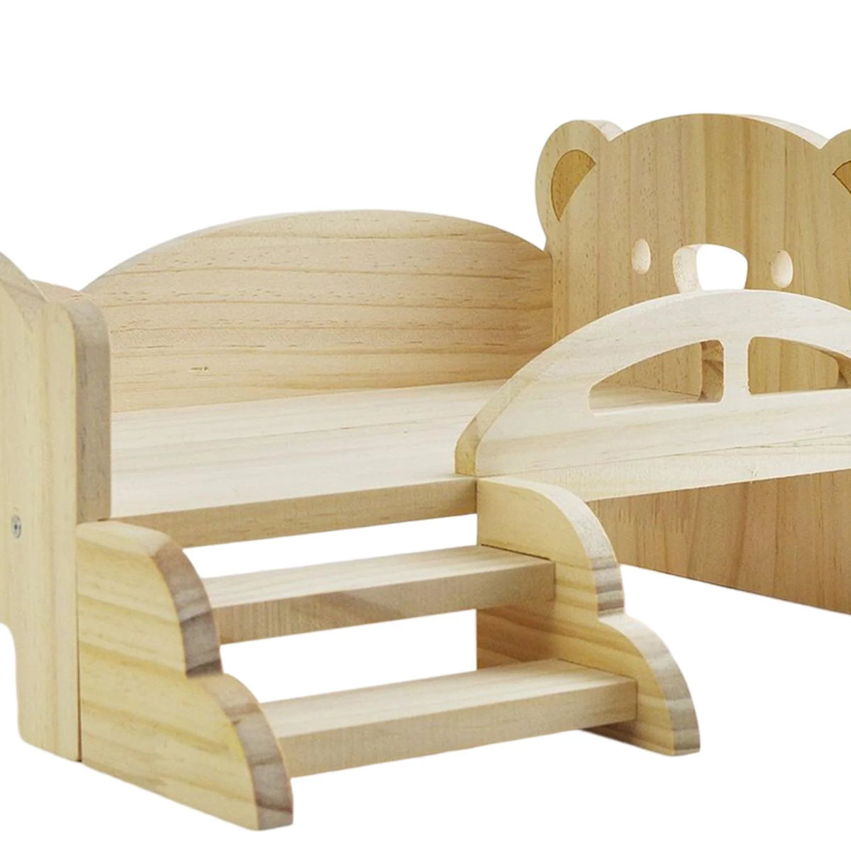 Miniature Wooden Doll Bed with Stairs M673