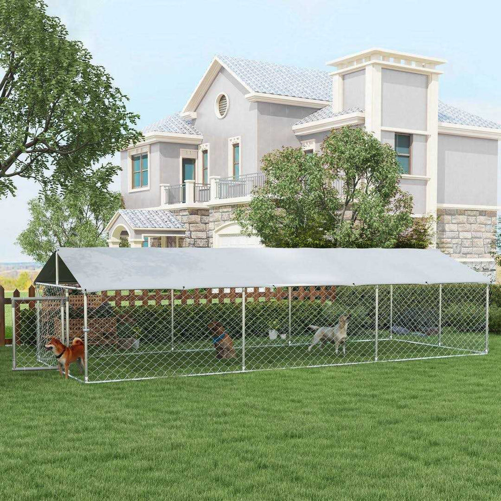 Large Outdoor Dog Kennel with Waterproof UV Resistant Roof N945010