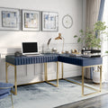L-Shaped Lift-top Computer Desk with USBs R1983