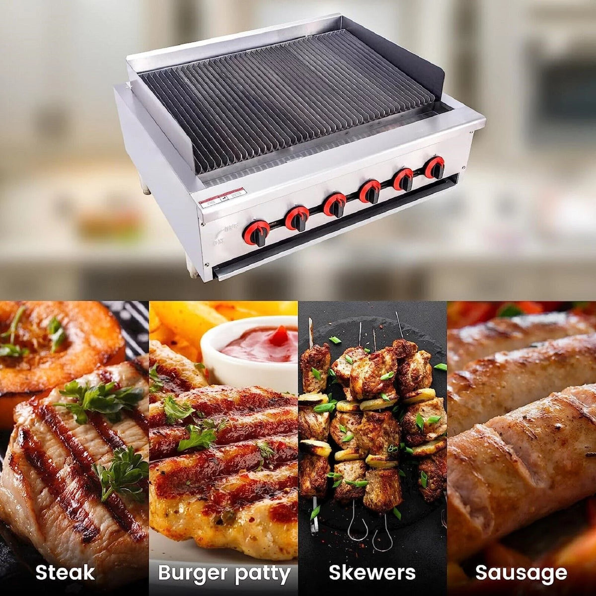 36" 6 Burner Gas Charbroiler S510