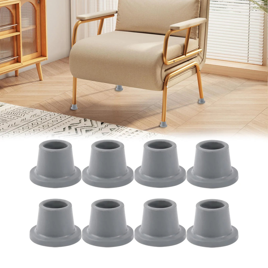 8x Shower Chair Feet Gray Rubber P71747
