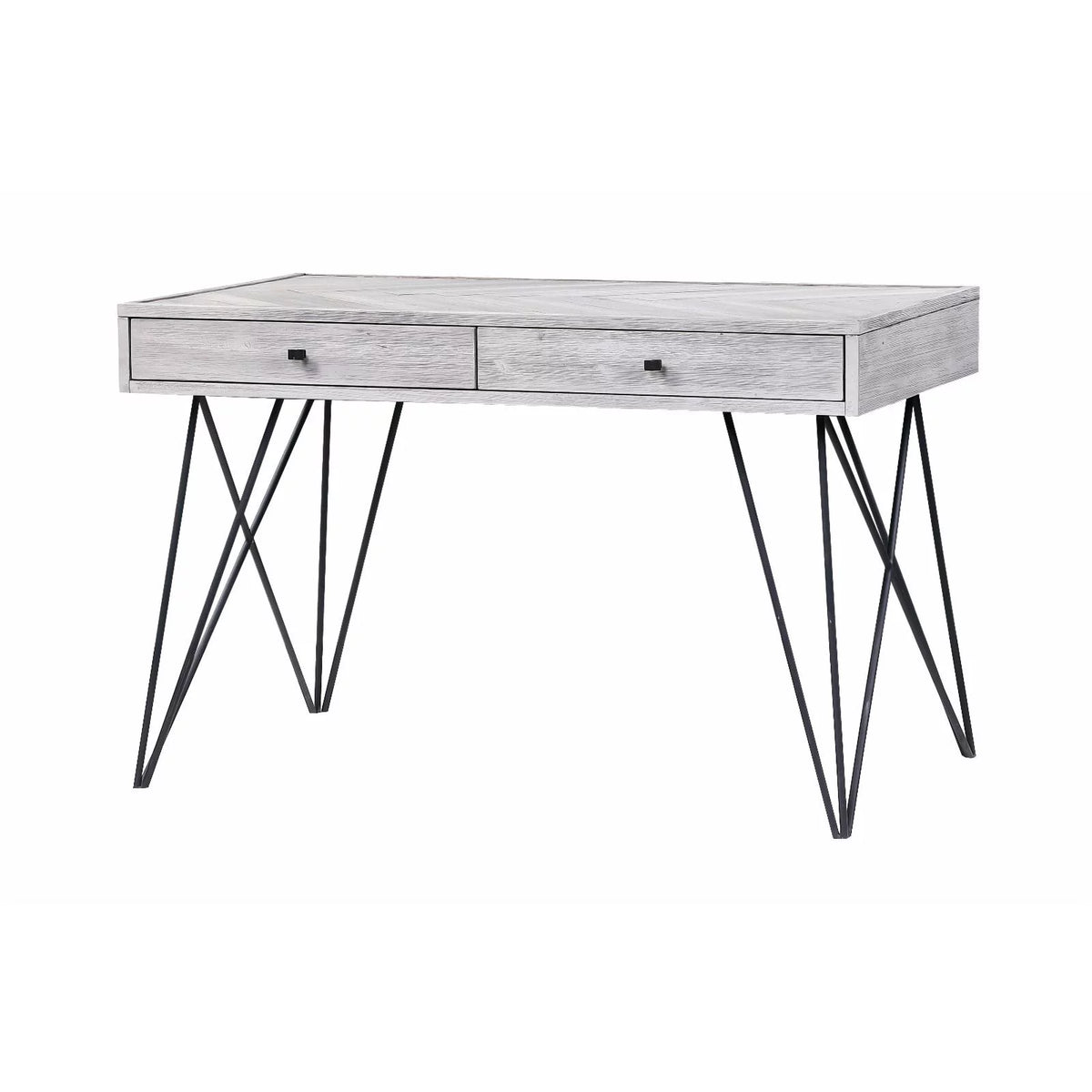 White Wood 2 Drawer Writing Desk V15135