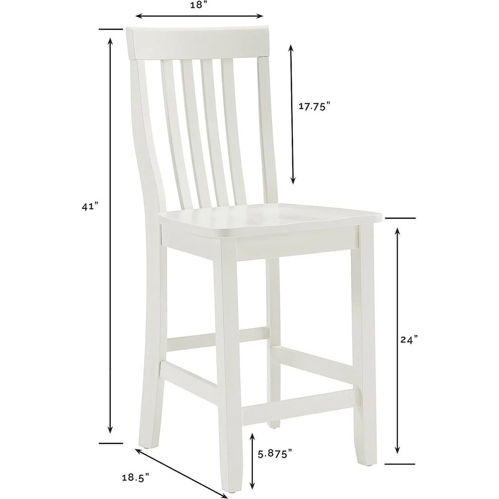 White 2Pc Counter Stool Set J790