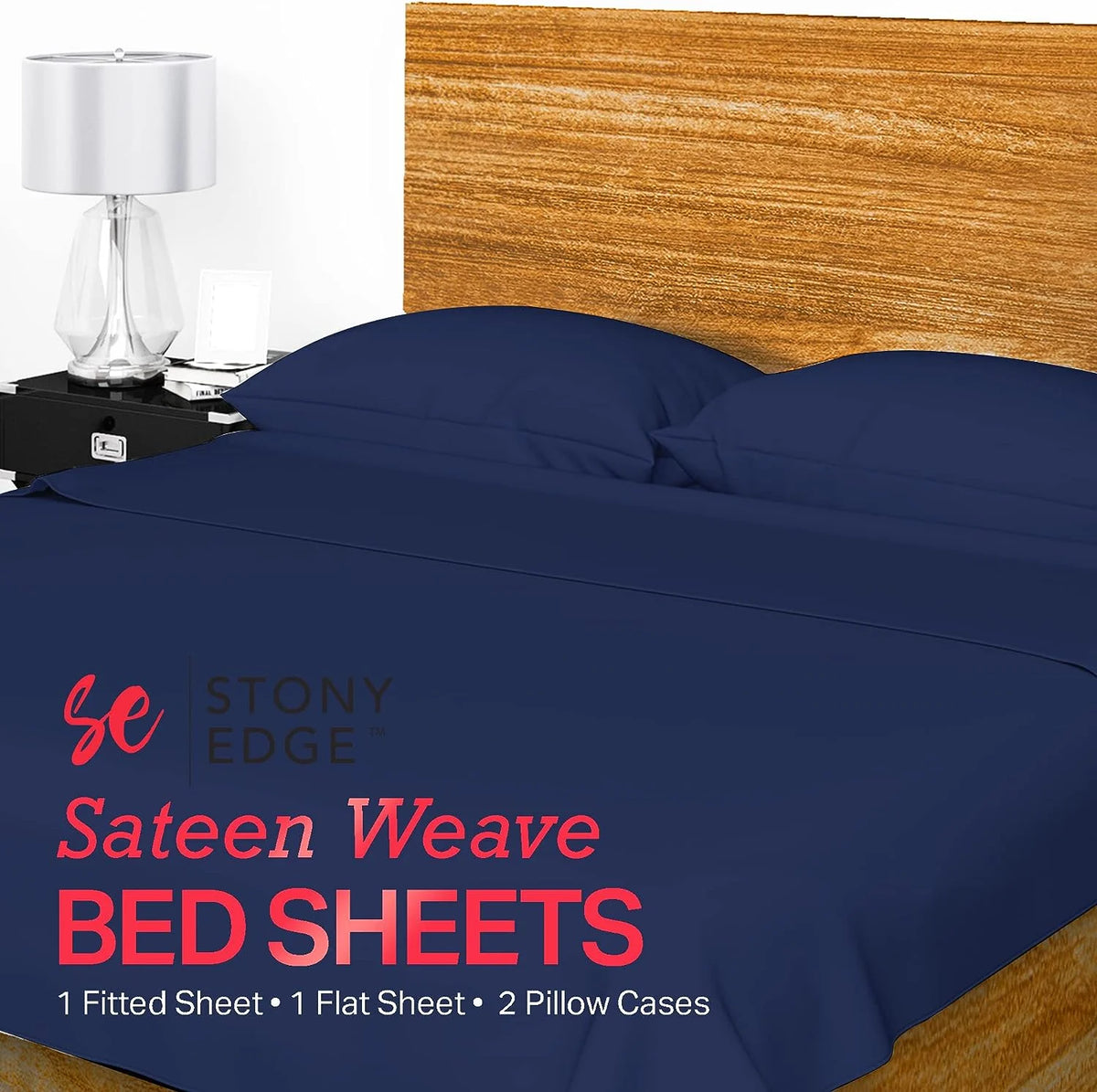 100% Cotton 4 Pcs King Size Bed Sheets V825355