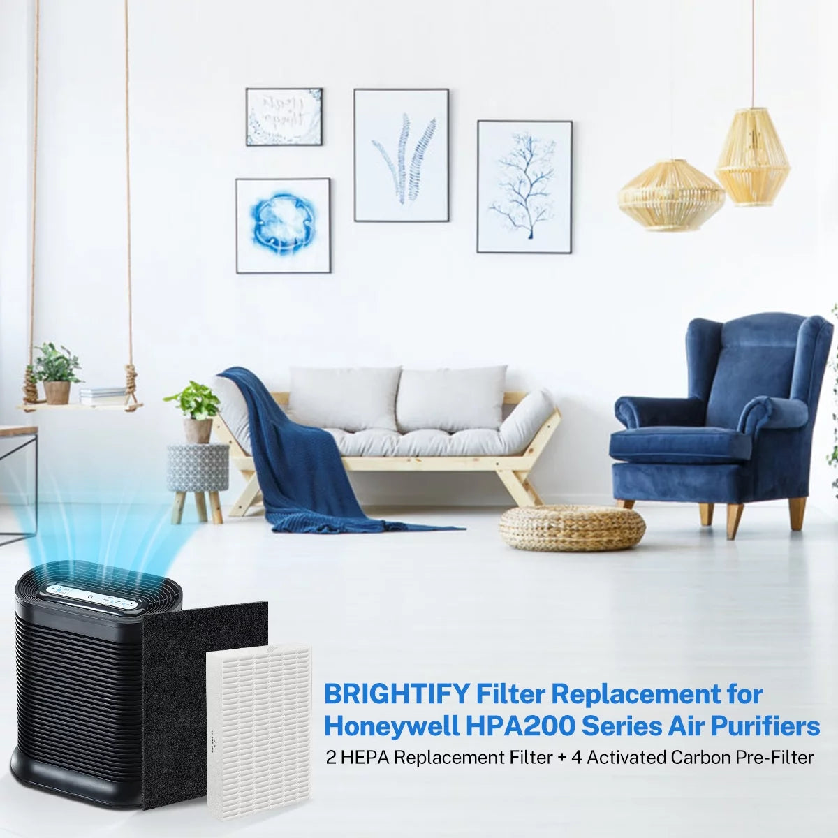 HEPA Replacement Filter R with 4 Carbon Pre-Filters J452