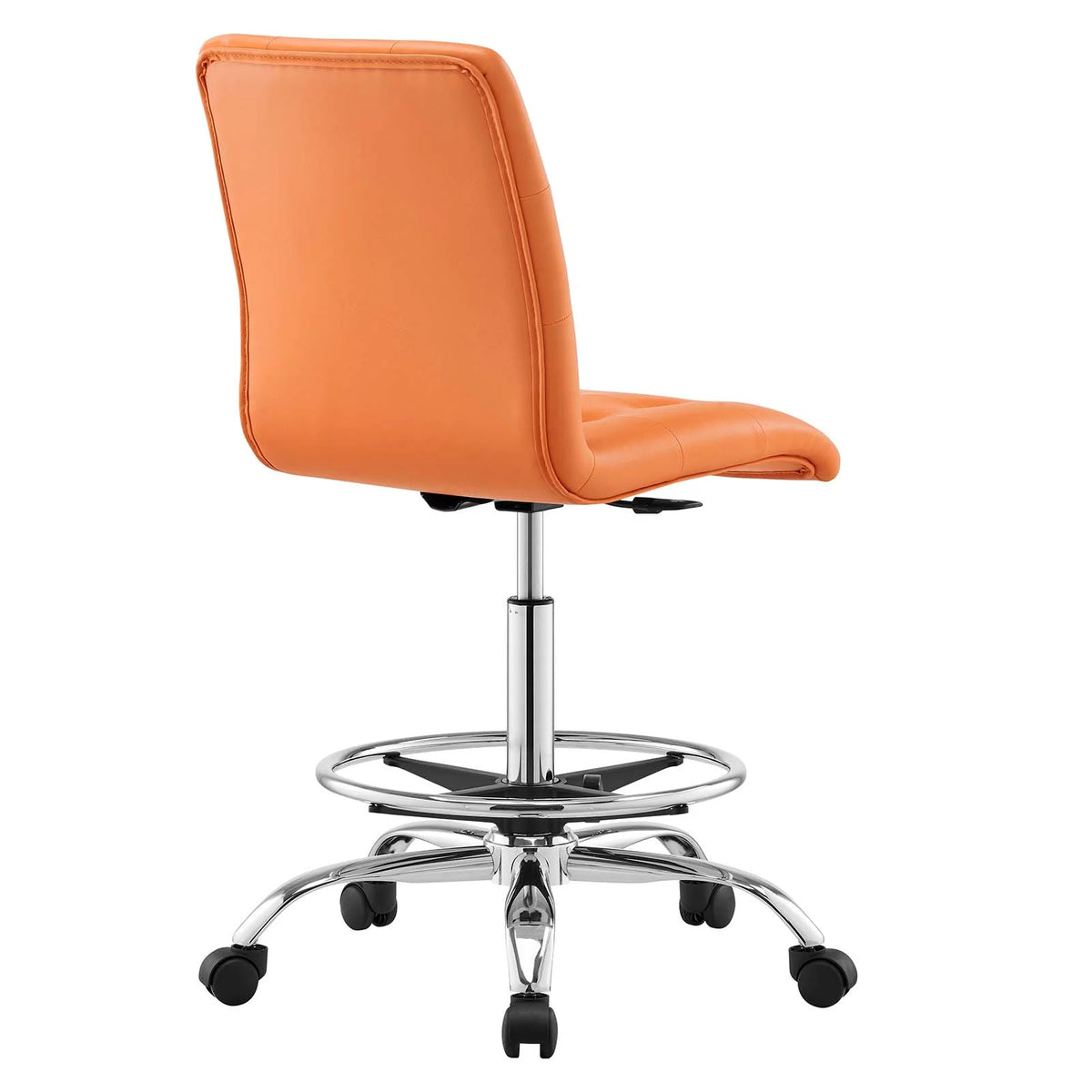 Armless Vegan Leather Drafting Chair P84699