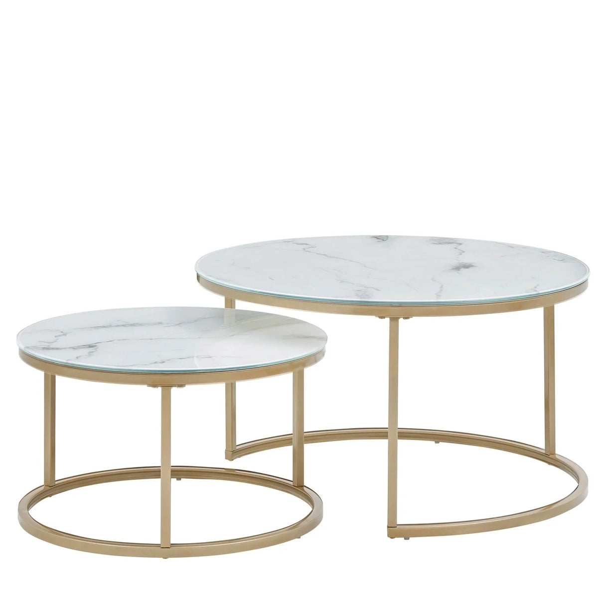 Coffee Table with Gold and Marble Patterns A355