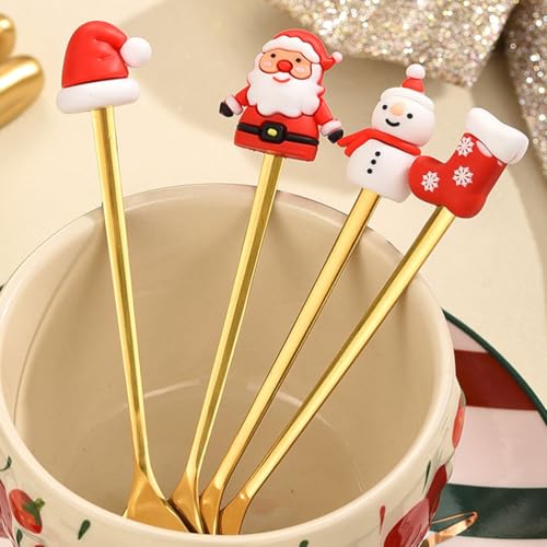 Stainless Steel Christmas Spoon Set 6 Pack A7652