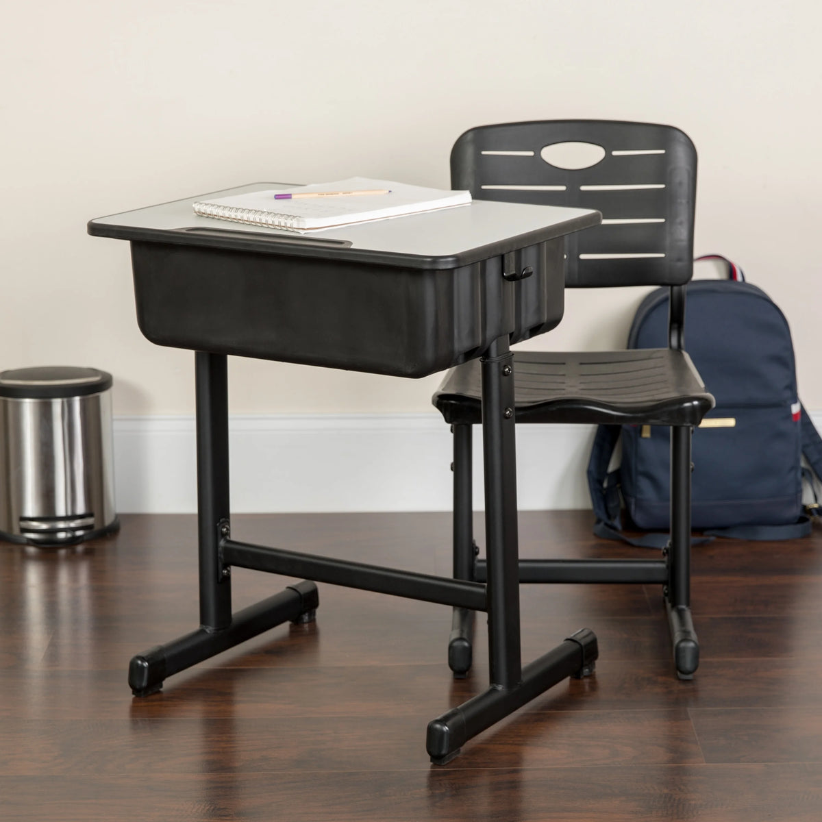 Adjustable Height Student Desk and Chair F1741