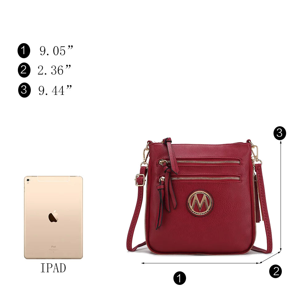 Faux Leather Expandable Crossbody Bag E266