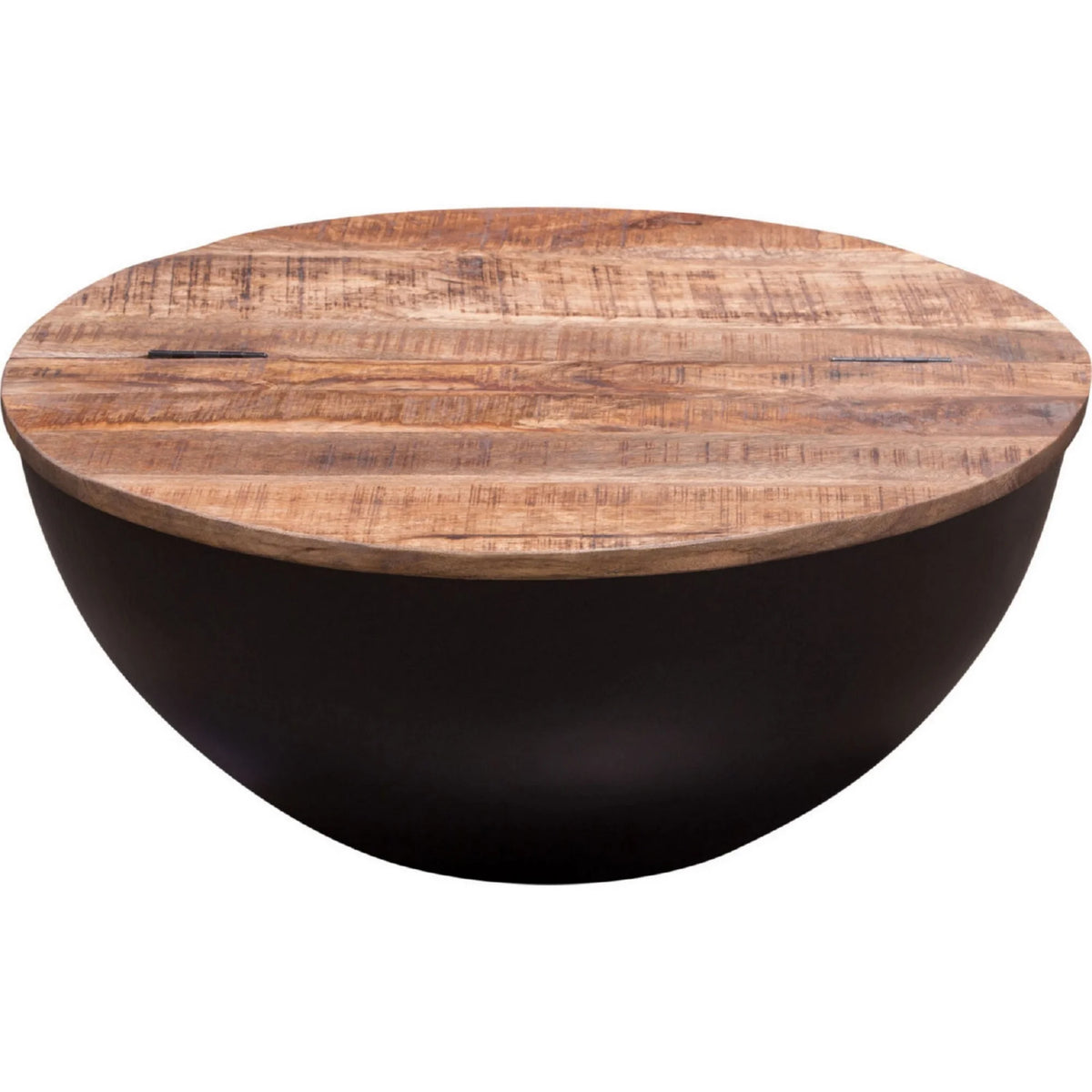 Brown Round Storage Coffee Table Q2822
