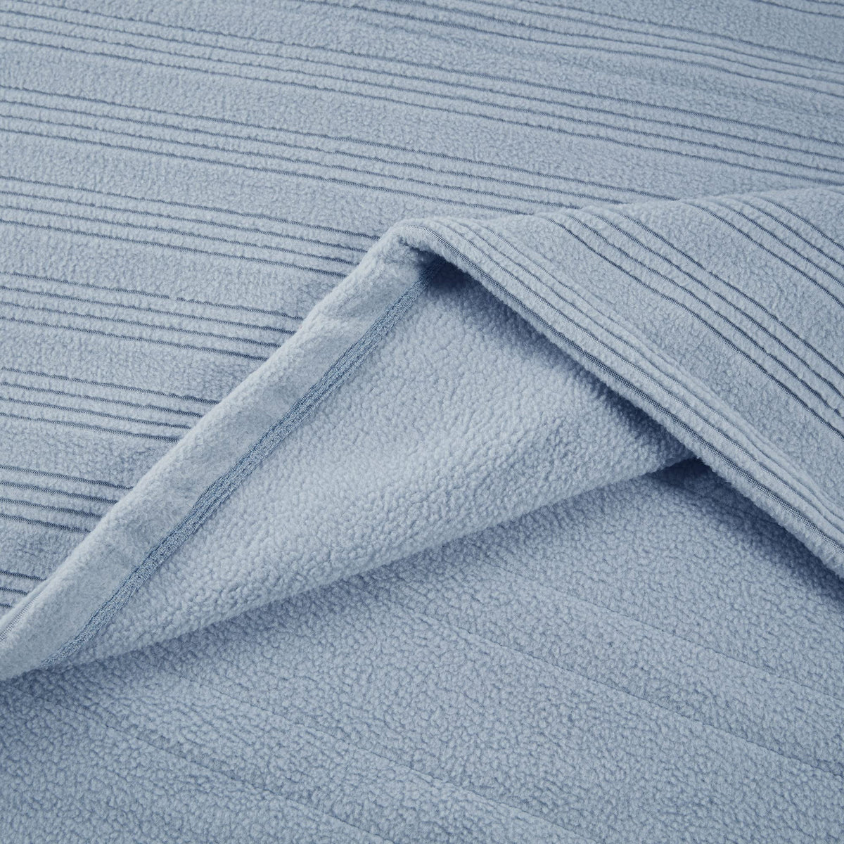 Queen Fleece Ultra Soft Electric Heated Blanket Dusty Blue G416