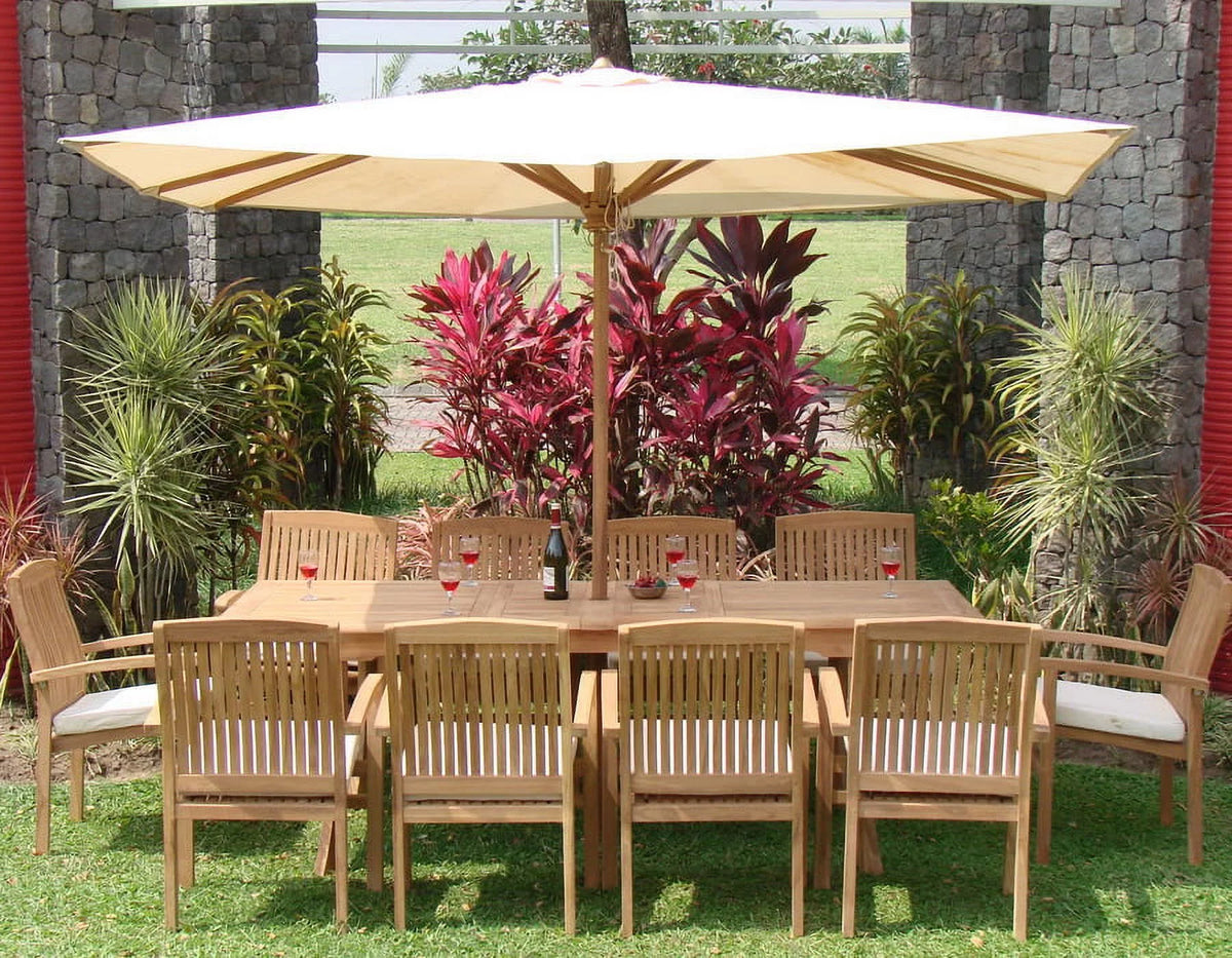 10 Seater 11 Pc Teak Dining Set A6256