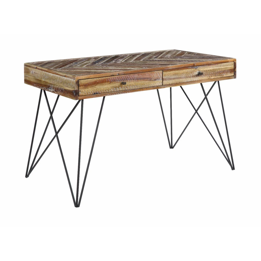 White Wood 2 Drawer Writing Desk V15135