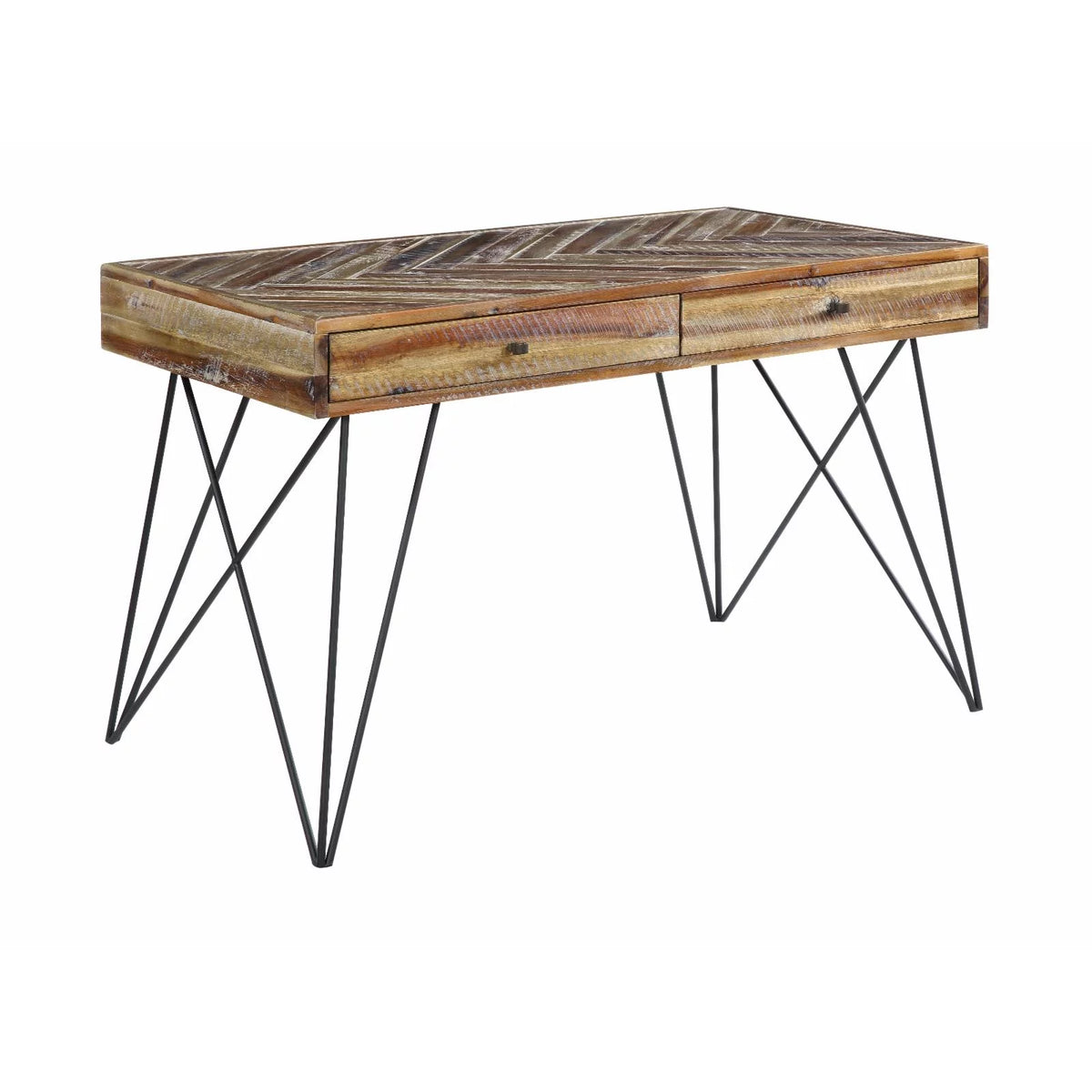 White Wood 2 Drawer Writing Desk V15135