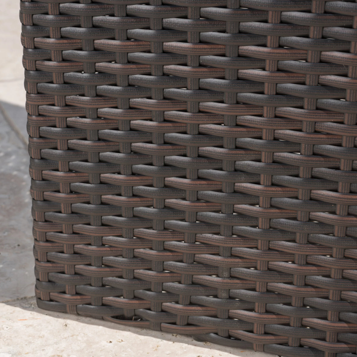 Multibrown Wicker Flower Pots Set of 2 V7881